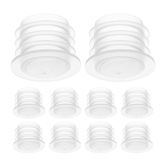 SEWCHICS 100Pcs Clear Plastic Bottle Stoppers Reusable Pull Caps for Wine Bottles Salt Pepper Shakers