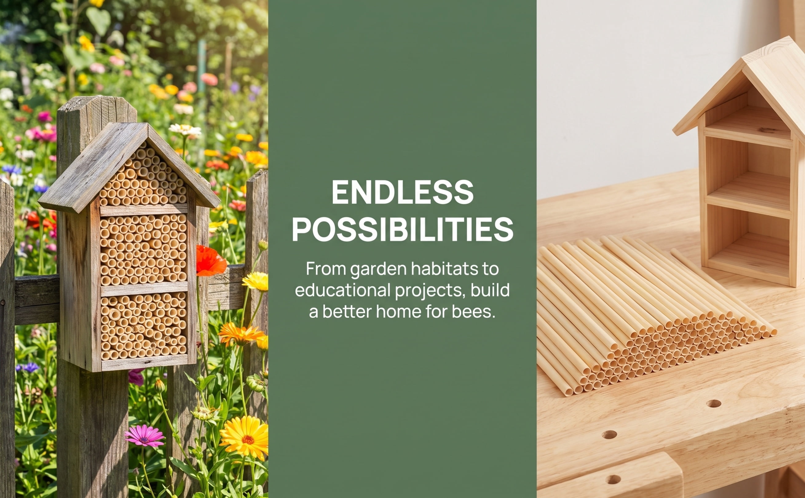 SEWCHICS 100Pcs Natural Reed Bee Tubes for Bee Nesting Supplies Light ...