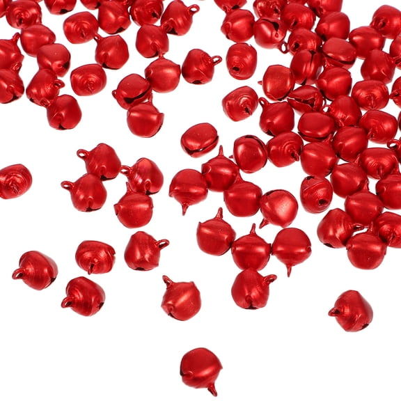 SEWCHICS Red Aluminum Craft Bells for DIY and Christmas Projects 100Pcs
