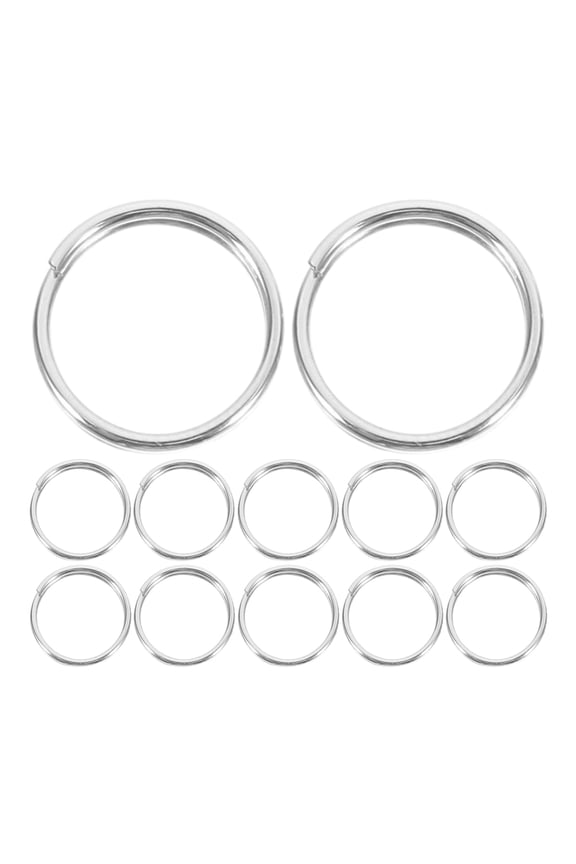 100Pcs Stainless Steel Split Key , Rust Resistant Keychain for Crafts, Projects, and Accessories