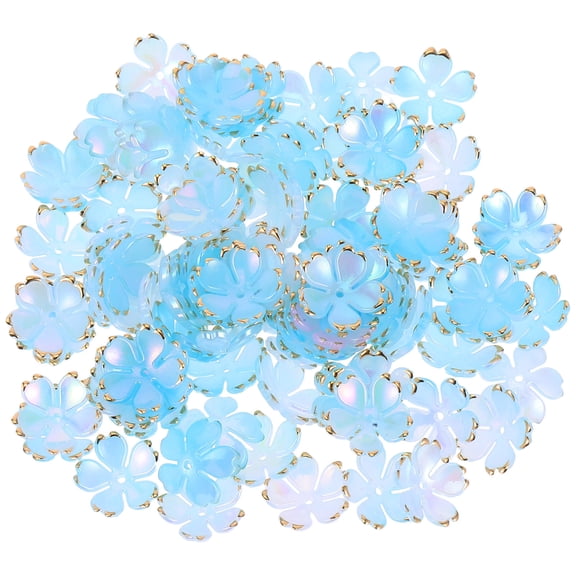 SEWCHICS 100 Pieces Spacer Beads with Elegant Foil Accents for Unique Jewelry and Craft Designs