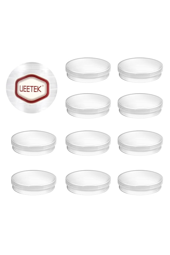 10PCS White Plastic Petri Dishes with Lids for Storage, Lightweight, Portable, for Science and Education