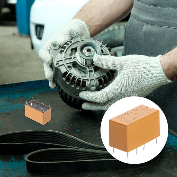 SEWCHICS 10Pcs 8 Pin Orange Latching Relay 24V Power Relay Module for Communication Equipment