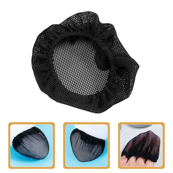 SEWCHICS 10Pcs Black Hair Bun Nets Breathable Mesh Cover for Hair Styling and Dance Use