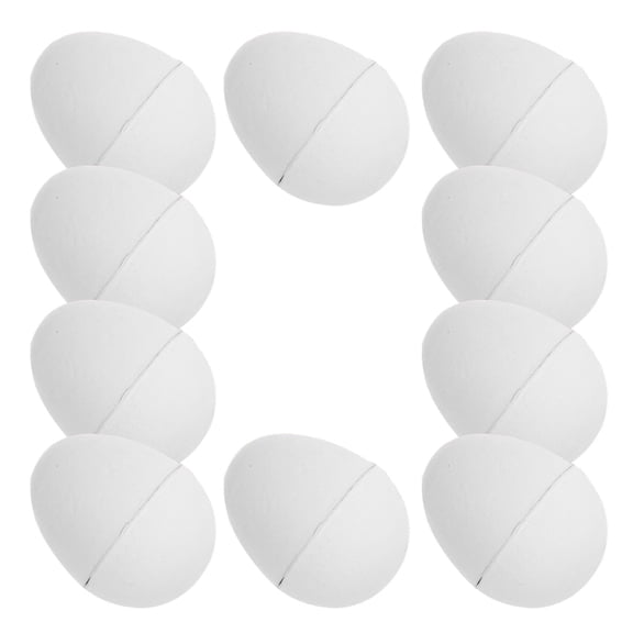 SEWCHICS Easter DIY Craft Eggs White Blank Portable Lightweight for Artistic Fun 10Pcs