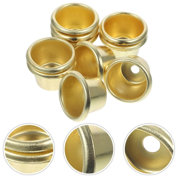 SEWCHICS Metal Candle Cups Iron Wax Drip Protectors for Candle Holders Storage Use