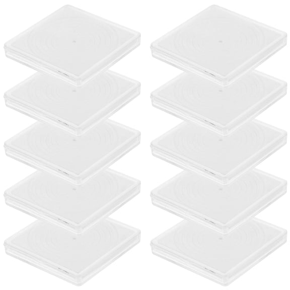 SEWCHICS case container storage holder Coin Holders Clear Dust-proof Collectors Display 10pcs