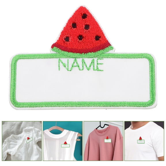 SEWCHICS 10Pcs Clothing Name Labels Polyester Thread Rectangular DIY Mark Names for Adults