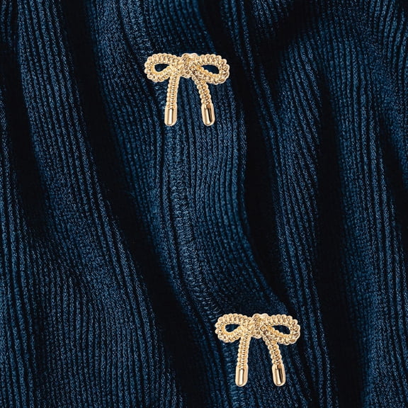 SEWCHICS Sewing Buttons Bow Shape Zinc Alloy Decorative Fasteners for Clothing and Apparel Crafts