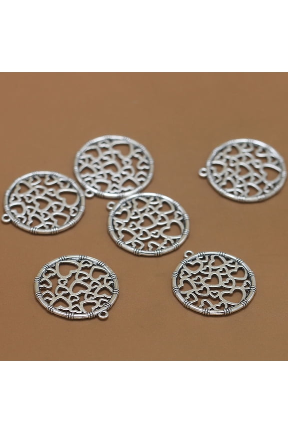 10Pcs Durable Alloy Dreamcatcher Charm Pendant Silver for DIY Jewelry Making