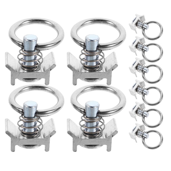 SEWCHICS Set of 10 Heavy Duty Steel Tie Down Rail for Secure Truck Bed Cargo and Trailer Load Attachment