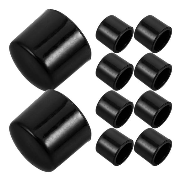 SEWCHICS 10Pcs Foosball Pole Covers Black Plastic End Caps for Football Table Accessories