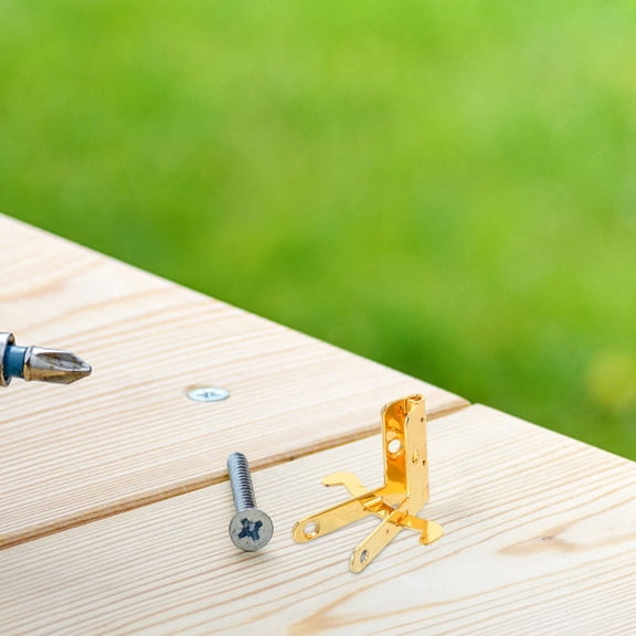 SEWCHICS Set of 10 Small Golden Metal Hinges for Wooden Boxes, Smooth Opening Decorative Hardware Accessories