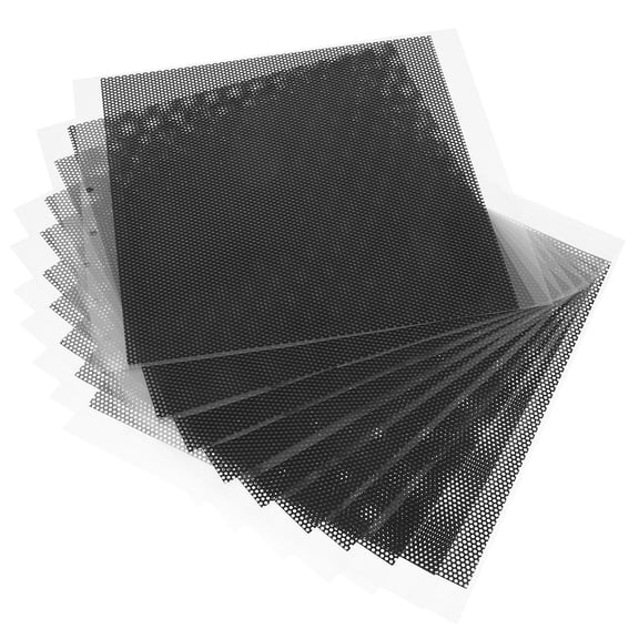 SEWCHICS 10Pcs Pc Dust Cover for Gaming Console Black Fan Mesh Filters Easy Installation