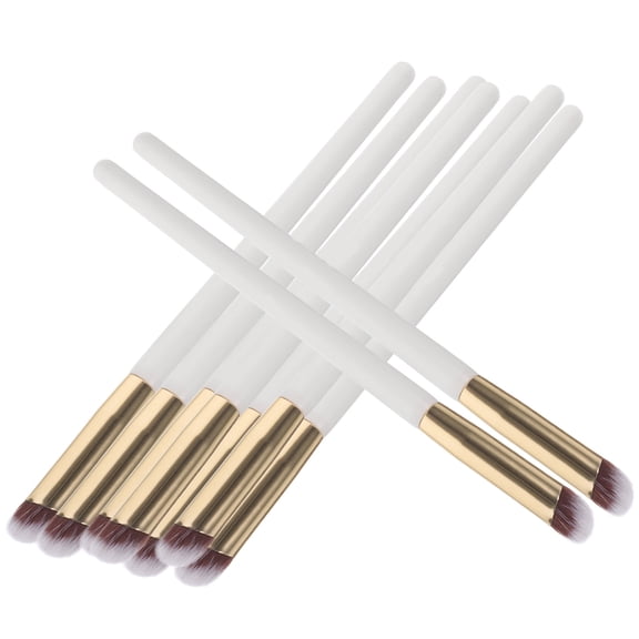 SEWCHICS 10Pcs Professional Concealer Makeup Brush Set White for Precise Under Eye Blending