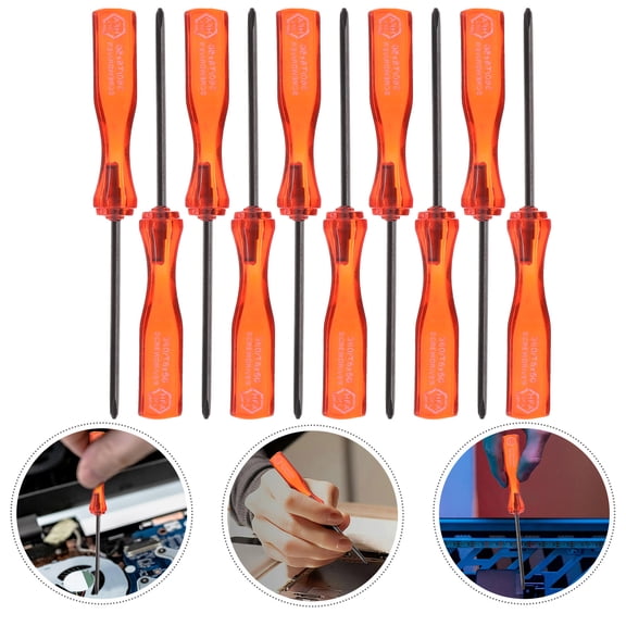 SEWCHICS Screwdriver Plastic Silver 10Pcs Cross Shaped For Game Machine Repair