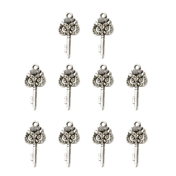 SEWCHICS 10Pcs Alloy Owl Pendants for Jewelry Making Necklace Charms Decorative Craft Supplies