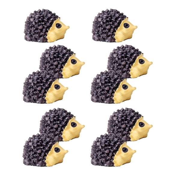 SEWCHICS 10Pcs Small Resin Hedgehogs Minimalist Design Decor for Garden Decoration