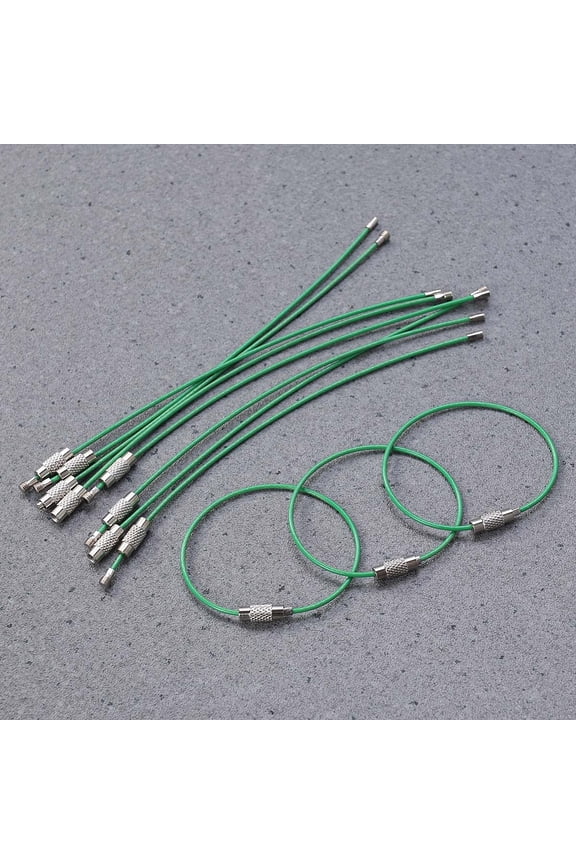10Pcs Steel Wire Chain Keyrings and for Daily Key Use