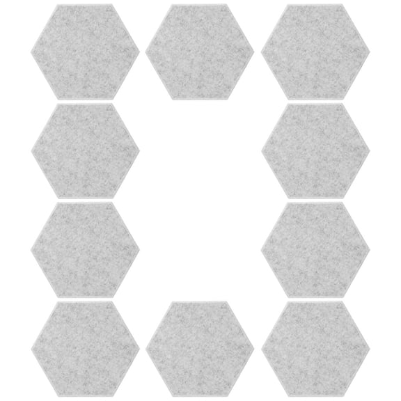 SEWCHICS 10pcs Sound Proof Panels Hexagon Design Light Grey for Rehearsal Space