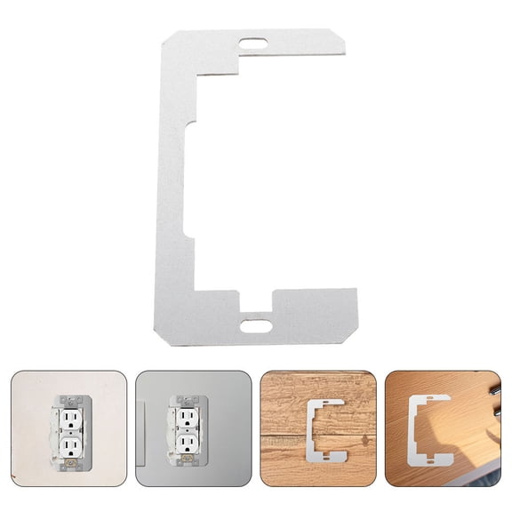 SEWCHICS 10pcs Stainless Steel Electrical Outlet Extender Spacers for Loose Socket Repair Silver, Home Use