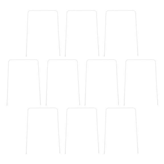 SEWCHICS 10Pcs Standard White Croquet Wickets Easy Setup Outdoor Garden Game Accessories