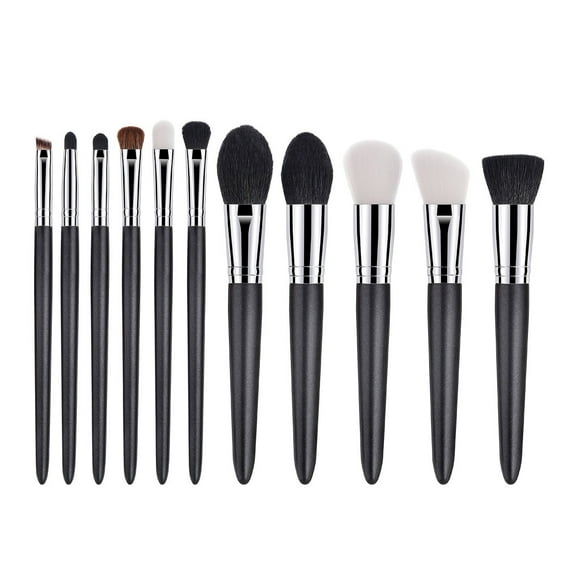 SEWCHICS Goat Hair Makeup Brushes Set for Face Powder, Blush, and Concealer Application, Pcs