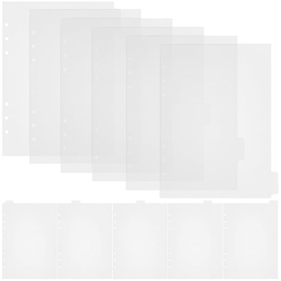 SEWCHICS 11-Piece Clear Binder Divider Tabs Set, Transparent Organizers for Student, Office, and Document Management