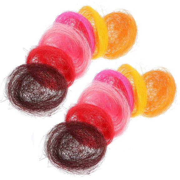 SEWCHICS 12-Piece Realistic Fake Nest Set in Assorted Colors for Event Centerpieces, Outdoor Decorations, and Home Decor