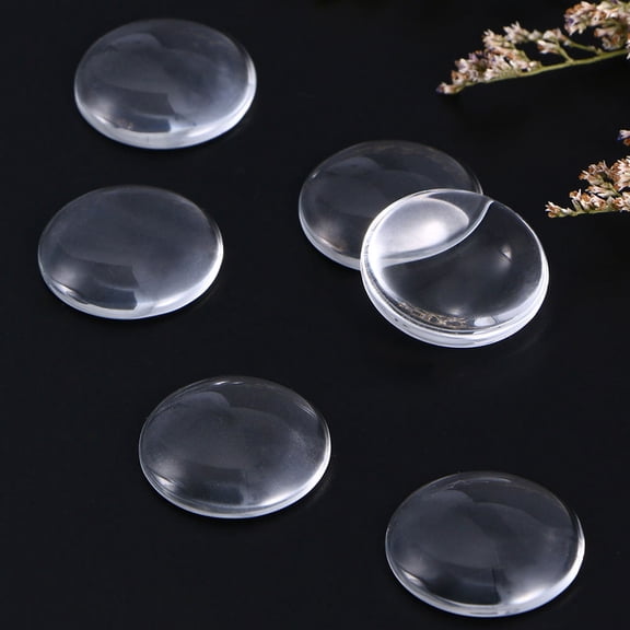 SEWCHICS 120-Piece Clear Glass Domes, Transparent Round Crystal Covers for Jewelry Crafting, Photo Displays, and Decorative Projects
