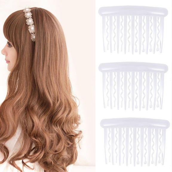 SEWCHICS 12PCS White Hair Dressing Combs Small Size for Women Daily Hair Styling and Grooming