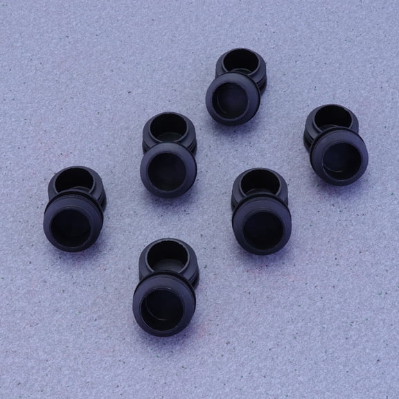 SEWCHICS 12Pcs Black Rubber Plug Buttons Screw Caps for Furniture Cabinet and Repair Accessories