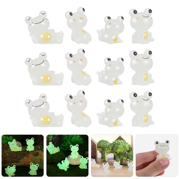 SEWCHICS Multi-Color Resin Night Light Frog Decor for Home and Office 12Pcs