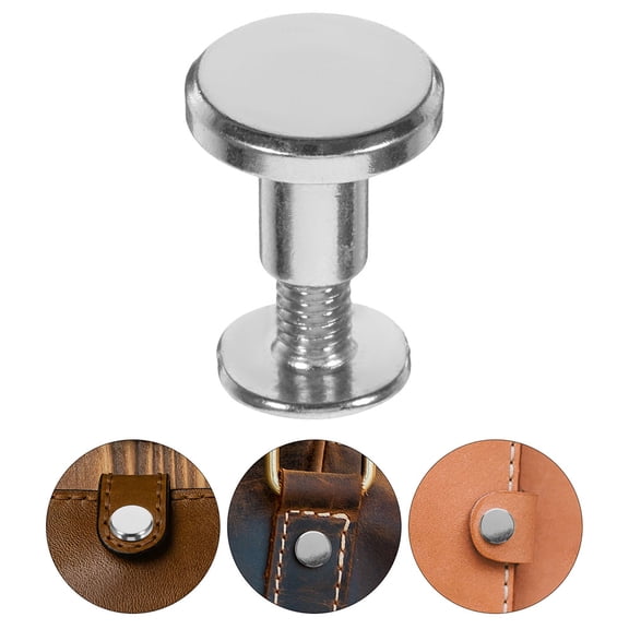 SEWCHICS 12-Piece Zinc Alloy Flat Rivets Set for Crafting, Wallets, and Projects, Ideal for Professionals and Students