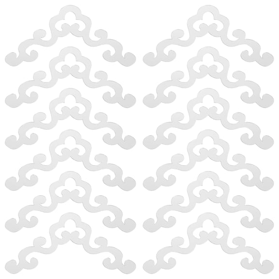 SEWCHICS 12-Pack Self-Adhesive Acrylic Mirror Corner Wall Decals Stickers for Living Room Home Decor