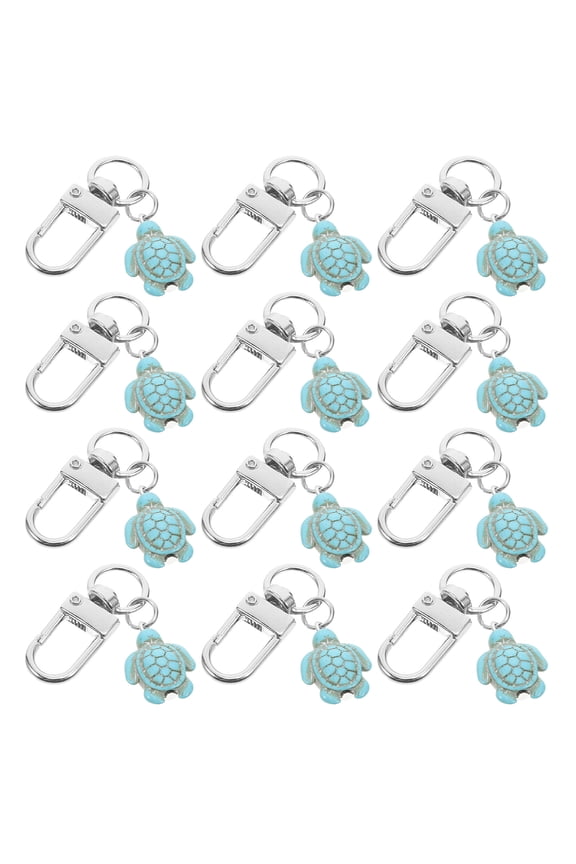 Sea Turtle Keychain Bag Accessory Zinc Alloy 12-Pcs