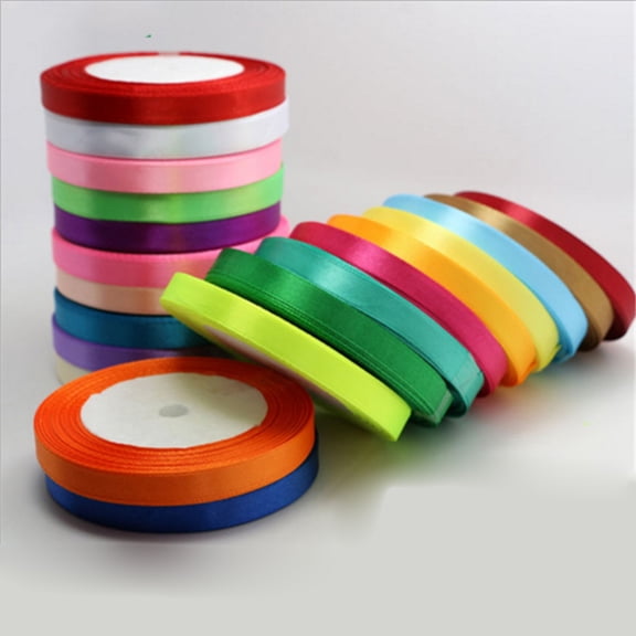 SEWCHICS 12pcs Assorted Silk Ribbons for Wedding Supplies Event Planning Crafts Decorations