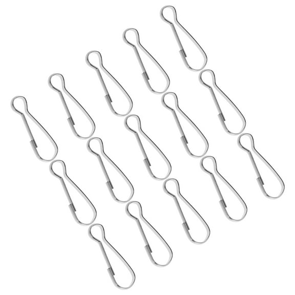 SEWCHICS 15Pcs Stainless Steel Flagpole Clamp with Snap Hooks for Durable Outdoor Use