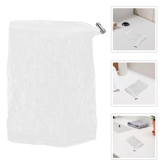 SEWCHICS White Mesh Soap Bag for Bath Rich Foaming Experience Quick Draining 15Pcs