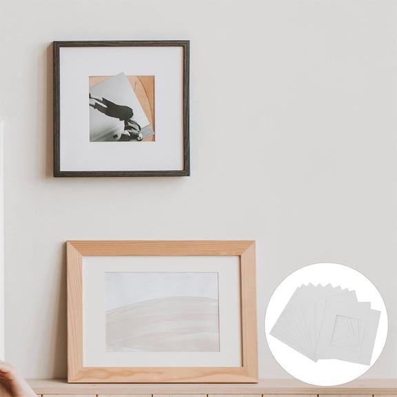SEWCHICS White Picture Frame Paper Mat Board 15pcs for DIY Framing and Display