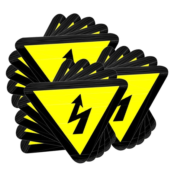 SEWCHICS 15pcs Electric Warning for Shock Hazard Adhesive Stickers for Construction Sites