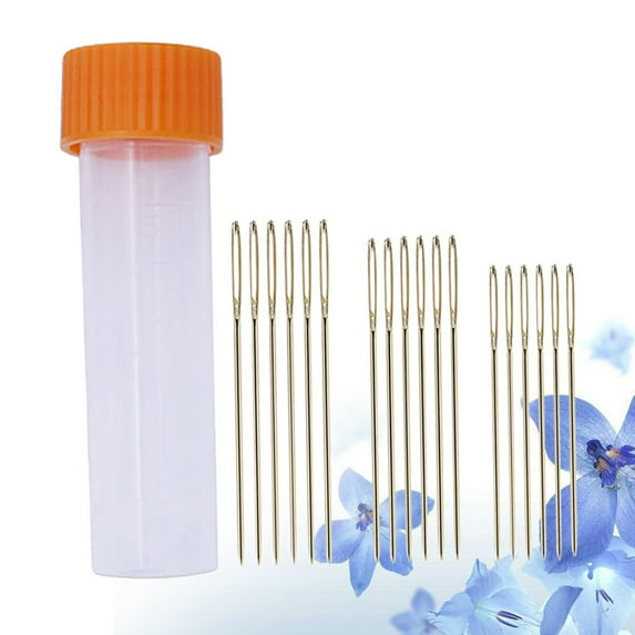 SEWCHICS 18-Piece Knitting Needle Set with Easy Threading, Assorted Colors for Women and Beginners