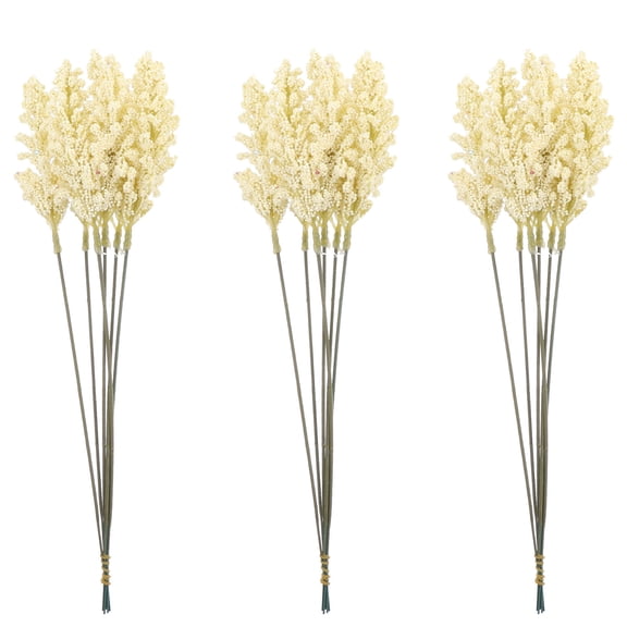 SEWCHICS 18PCS Yellow Artificial Millet Stalks for Home Decoration, Table Centerpieces, Floral Arrangements, and Craft Projects