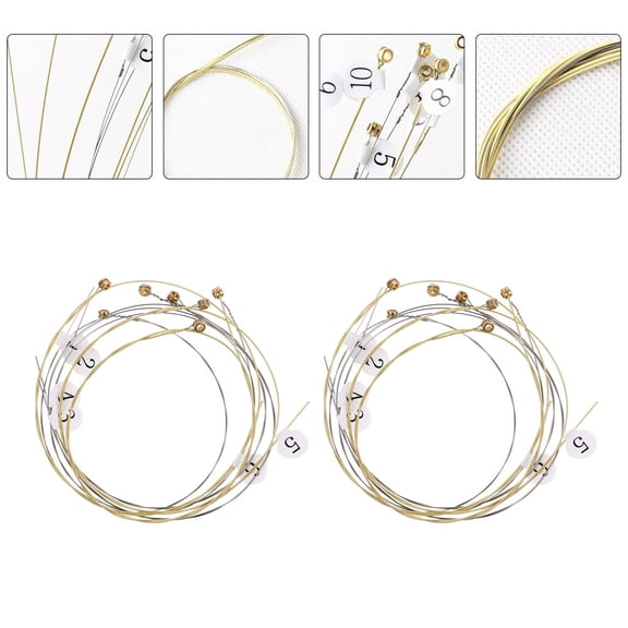SEWCHICS 19Pcs Steel Lyre Strings Assorted Color for Musical Instruments Reliable Sound