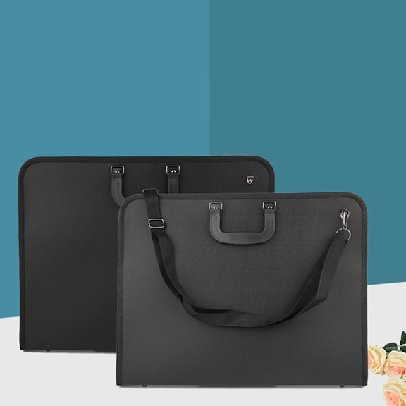 SEWCHICS Black Art Portfolio Case 18 X 13 with Shoulder Strap