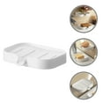 thumbnail image 1 of SEWCHICS Simple Elegant White Plastic Soap Holder Wall Mounted Self Draining for Shower and Sink, 1 of 8