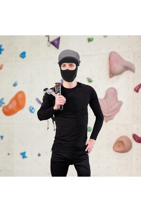 Black Windproof Full Face , Reusable Outdoor Protective Cover, 1 Set for Use