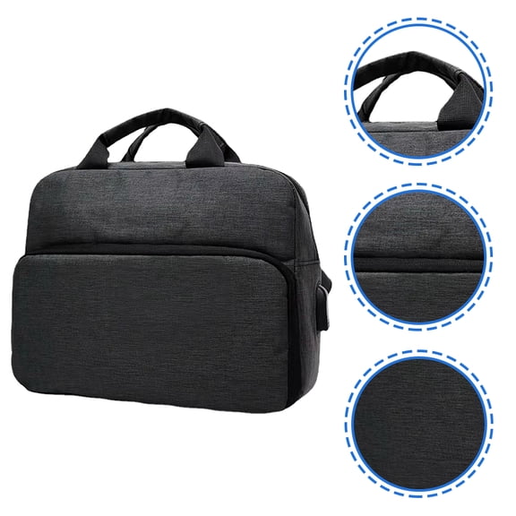 SEWCHICS Camera Bag Dark Grey Oxford Cloth with Zipper Outdoor Storage Case for Photography Accessories