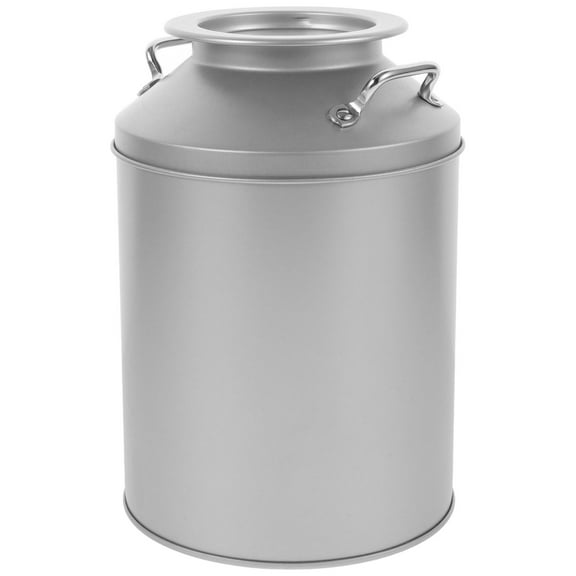 SEWCHICS Silver Retro Iron Canister Durable and Practical for Home Storage