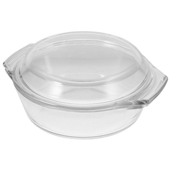 SEWCHICS Clear Glass Casserole Dish with Lid Oven Microwave Dishwasher Cookware